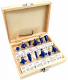 Kit Jogo Completo Fresas Para Tupia 6mm 12 Peças No Estojo. (Ftr486)