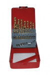 Kit Jogo Brocas P/ Metal Aço Rápido C/ Titânio 19 Peças 1 A 10mm.(ftr1378)