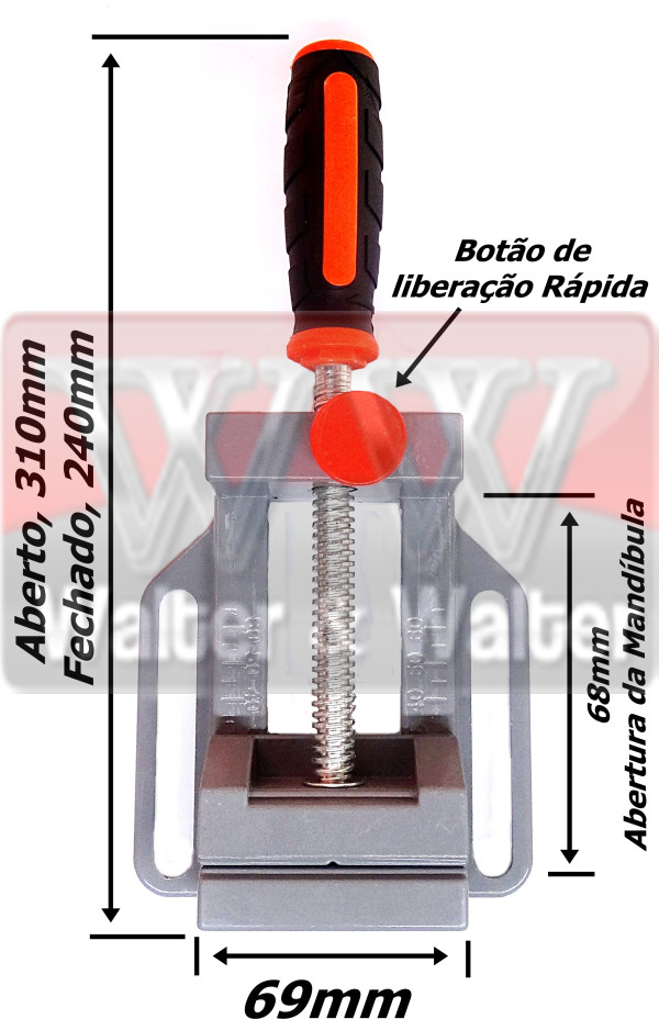 Morsa Para Furadeira De Bancada Com Botão De Libera Rapida. (Ftr0249)