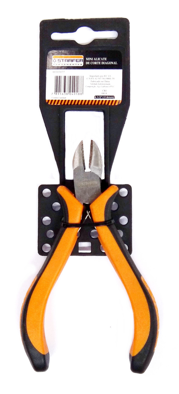 Alicate Mini De Corte Diagonal Starfer Com Empunhadura Em Pvc. (Ftr1551) 