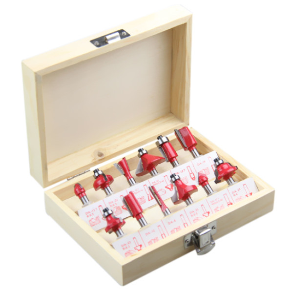 Kit Fresa Para Tupia Manual 1/4  Com 12 Peças - Hobby. (Ftr1788)