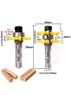Fresa D/ Encaixe Macho e Fêmea Ø45mm 6,35mm (1/4) X 12,7mm (1/2) Haste. (Ftr3568)