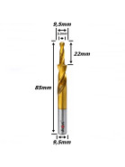 Broca Escalonada 9,5mm X 85mm Total X 8,5mm Haste. (Ftr3674)