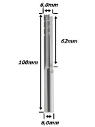 Fresa Reta Paralela TCT 6,0mm (3c) X 62mm Corte X 100mm Total X 6,0mm Haste. (Ftr29355)