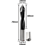 Broca Passante Flecha Rotação À Direita 10mm X 10mm Haste. (Ftr3622)