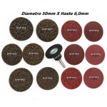 Kit 13 Peças Suporte + Disco Lixa Tipo Roloc. (Ftr3655) 