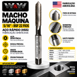 Macho Máquina PRESTO 5/16" X 22 Fios BSF HSS Aço Rápido (Ftr3646)