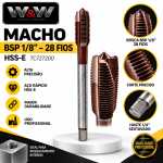 Macho Máquina 1/8" BSp HSS Aço Rápido (Ftr3654)