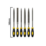 Kit Com 6 Peças Jogo De Limas Retas Grossas 160mm (Ftr3661)