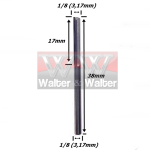 Reta Paralela 3,17mm (1/8) (1c) X 17mm ÁRea De Corte X 38mm Total X 3,17mm (1/8) Haste. (Ftr0654)