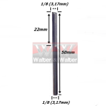 Reta Paralela 3,17mm (1c) X 22mm ÁRea De Corte X 50mm Total X 1/8 Haste. (Ftr1966)