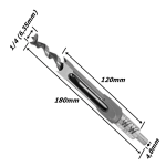 Broca De Perfuração Quadrada 6,35mm (1/4). (Ftr1191)
