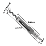 Broca De Perfuração Quadrada Ø12,7mm (1/2). (Ftr1192)