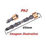 Bits Philips Encaixa Sextavado Duplo C/ Anel Magnético Ph 2. (Ftr0230)