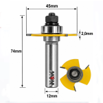 Fresa Debrum Reta (3c) Ø45mm X 2,0mm X 12mm Haste. (Ftr203)