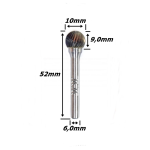 Lima Rotativa Esférica Ø10mm X 9,0mm Corte X 52mm Total X 6,0mm Haste. (Ftr3465)