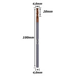 Fresa Helicoidal 4,0mm (Hrc55) (2c) X 20mm X 100mm X 4,0mm. (Ftr2589)