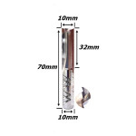 Fresa Reta Paralela Ø10mm (2c) X 32mm Corte X 70mm Total X 10mm Haste. (Ftr3364)