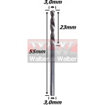 Broca Metal Duro Corte Esquerdo 3,0mm (Din6539). (Ftr0619)