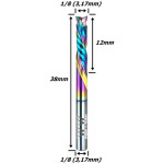 Fresa Up Down Cut (Dlc) 3,17mm (1/8) X (2c) X 12mm X 38mm X 3,17mm (1/8) Haste. (Ftr3610)