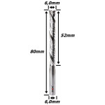 Fresa Up Down Cut 6,0mm (2c) X 52mm Corte X 80mm Total X 6,0mm Haste. (Ftr3616)