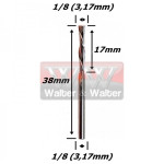 Fresa Down Cut 3,17mm (2c) X 17mm X 1/8. (Ftr2689)