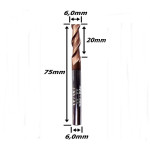 Fresa Helicoidal 6,0mm (2c) X 20mm (Hrc55) 6,0mm Haste. (Ftr0996)