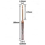 Fresa Reta Long Neck 1,5mm X 50mm Total X 4.0mm Haste (Ftr3472) 
