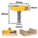 Fresa Plaina Ø57mm X 15mm  Corte X 55mm Total X 12mm Haste. (Ftr2786) 
