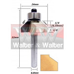 Fresa Chanfrar Ø24mm (90º) 6,35mm Raio X 12mm X 6,0mm Haste. (Ftr0021)