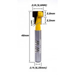 Fresa Painel Canaletado E Rebaixo 3/8 (9,5mm ) (Ftr1728)