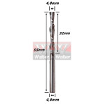 Fresa Down Cut 4,0mm (2c) X 32mm X 55mm Total  X 4,0mm. (Ftr703)