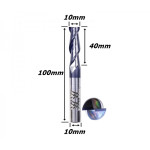 Fresa Helicoidal Ø10mm (2c) X 40mm X 100mm X 10mm. (Ftr9015)