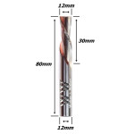 Fresa Down Cut Ø12mm (2c) X 30mm Corte X 12mm. (Ftr2242)