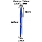 Fresa Diamantada Ø11mm X (30°) X 100mm Total X 10mm Haste. (Ftr0284)
