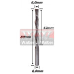 Fresa Down Cut 6,0mm (2c) X 52mm Corte X 6,0mm. (Ftr68)