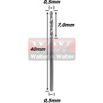 Broca Metal Duro 0,5mm X 7,0mm X 40mm. (Ftr0415)