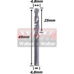 Broca Metal Duro 4,8mm X 25mm X 49mm. (Ftr949)