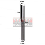 Reta Paralela 4,0mm (1c) X 22mm ÁRea De Corte X 50mm Total X 4,0mm Haste. (Ftr2196)