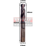 Broca Metal Duro Ø12mm X 40mm X 92mm. (Din338) (Ftr0692)