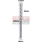 Broca Metal Duro (Longa) 3,5mm X 50mm X 100mm. (Ftr2268)