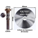 Serra Hss Com Suporte Ø50mm X 13mm Furo X 0,5mm Espessura. (Ftr3456) 
