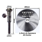 Serra Hss Com Suporte Ø40mm X 10mm Furo X 1,0mm Espessura. (Ftr3457) 