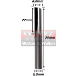 Reta Paralela 6,0mm (1c) X 22mm ÁRea De Corte X 50mm Total X 6,0mm Haste. (Ftr2194)