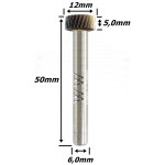 Lima Rotativa Cilíndrica Reta Ø12mm X 5,0mm Corte X 50mm Total X 6,0mm Haste.  (Ftr1067)