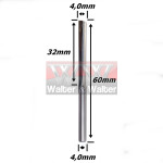 Reta Paralela 4,0mm (1c) X 32mm ÁRea De Corte X 60mm Total X 4,0mm Haste. (Ftr1965)