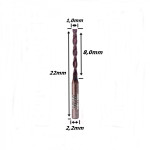 Fresa P/ Furação De Lente 1,0mm X 8,0mm Corte X 22mm Total X 2,2mm Haste. (Ftr2661)