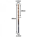 Broca Metal Duro (Hrc55) 1,2mm X 20mm X 40mm. (Ftr2663)