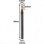 Fresa Topo Reto 2,0mm (Hrc55) (2c) X 6,0mm X 50mm X 4,0mm. (Ftr4915)