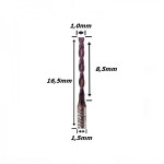 Fresa P/ Furação De Lente 1,0mm X 8,5mm X 16,5mm X 1,5mm Haste. (Ftr1524)